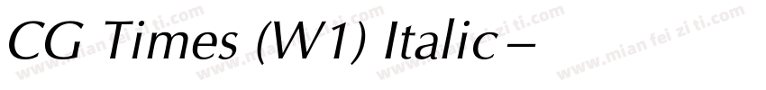CG Times (W1) Italic字体转换